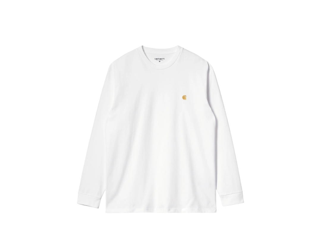 Carhartt Carhartt L/S Chase T-Shirt White Gold