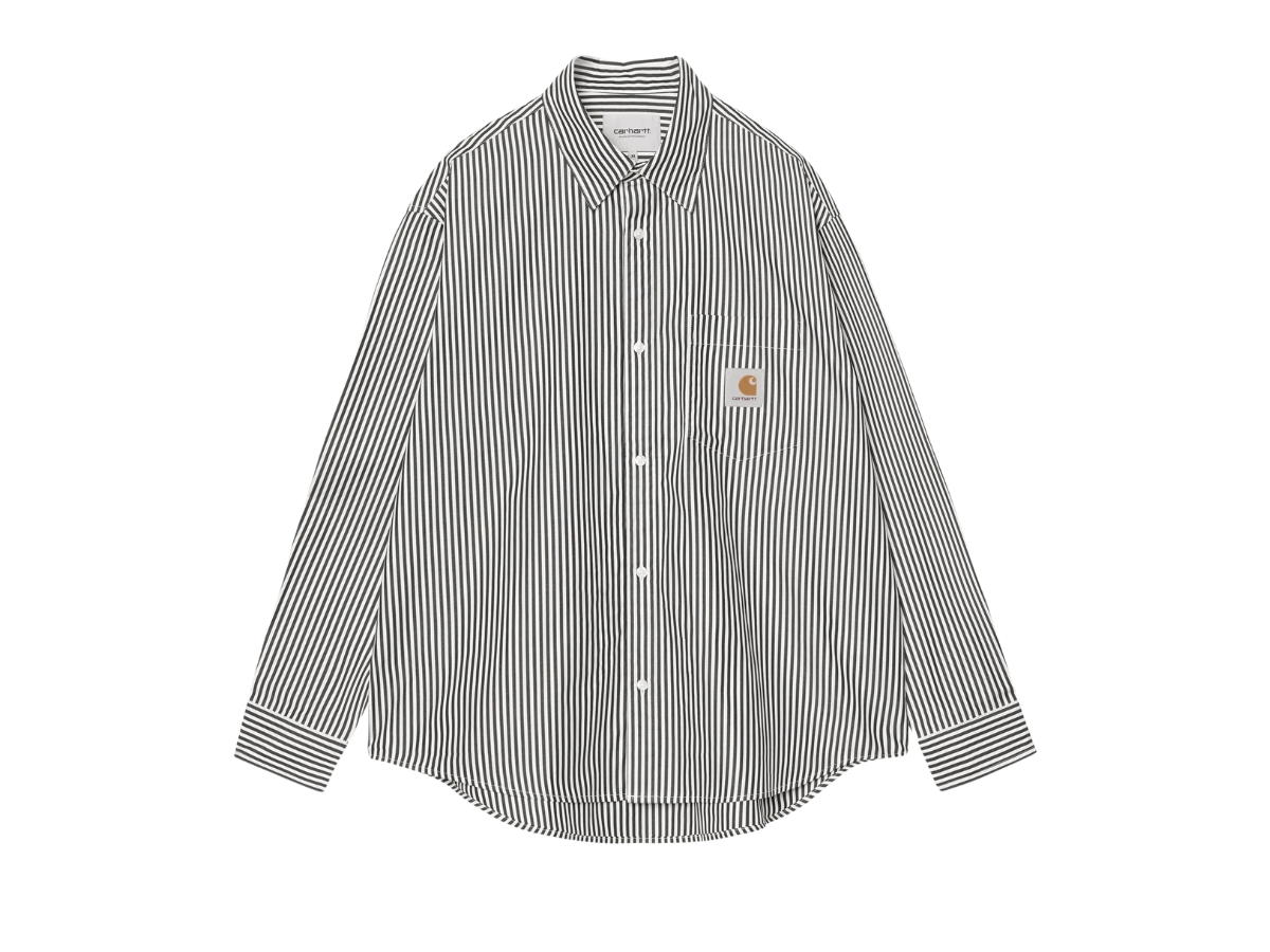 Carhartt Carhartt L/S Daldry Shirt Daldry Stripe Black Wax