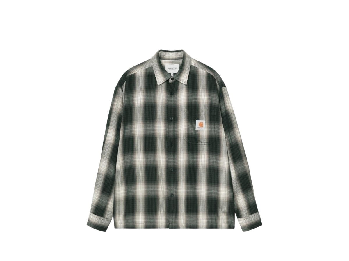 Carhartt Carhartt L/S Harlin Shirt Harlin Check Kale Green