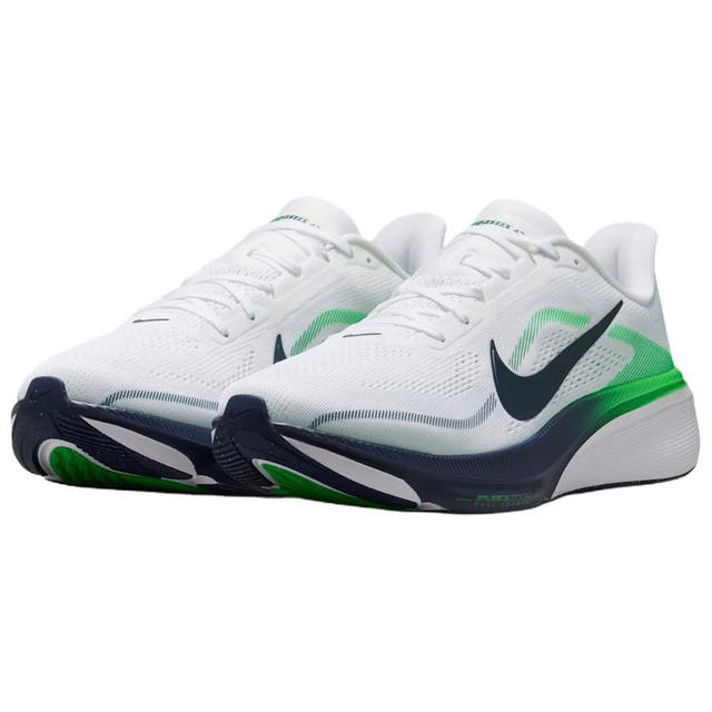 Nike Nike Pegasus 42 - White/Green Shimmery/Midnight Blue - view 3
