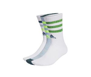 Buy adidas Bold 3-Stripes Cushioned Crew Socks 3 Pairs White Sky Blue Green at Sasom – Authentic and Ready to Ship