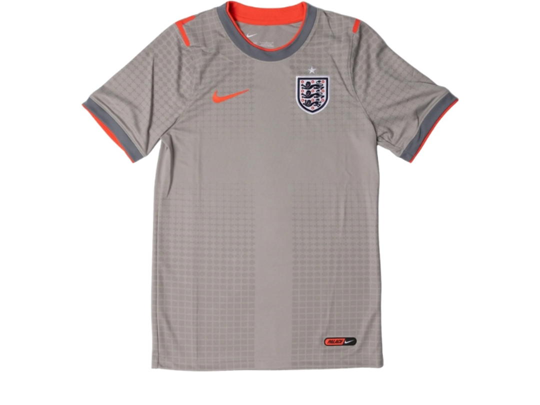 Nike Nike X England X Palace Big Kids' Short-Sleeve Soccer Top Pewter Grey