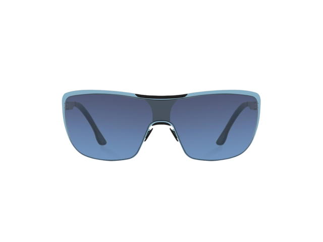Ic! Berlin Ic! Berlin MB Shield 02 Sunglasses In Stainless Steel Electric-Light-Blue Night Shadow - view 2