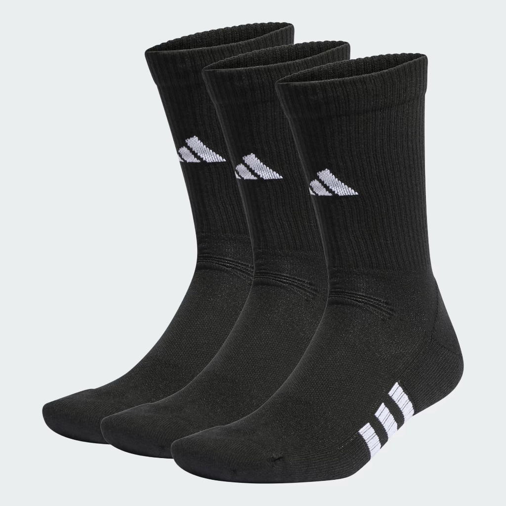 adidas adidas Performance Cushioned Crew Socks 3 Pairs Black White