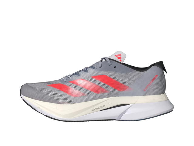 adidas adidas Adizero Boston 12 Halo Silver Solar Red Dash Grey - view 2