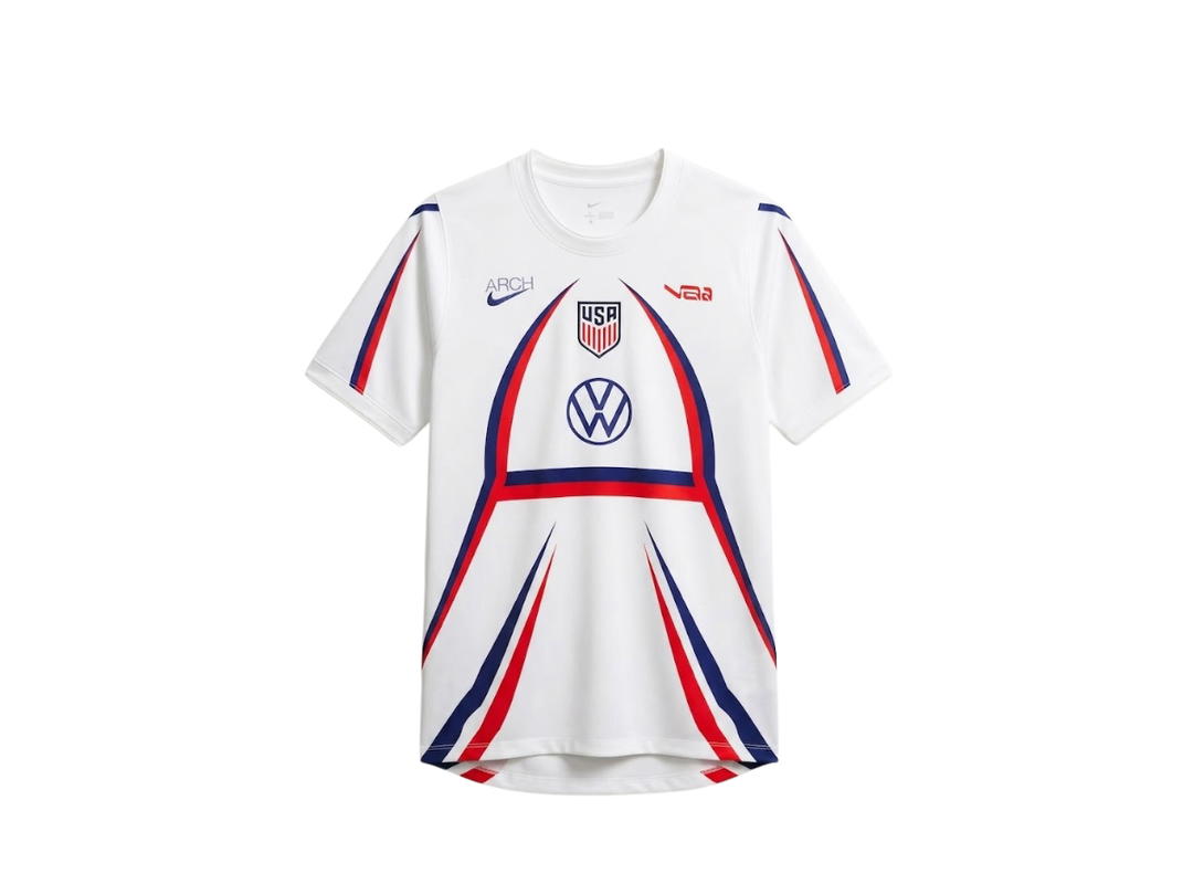 Nike Nike USA x V.A.A. Academy Pro Short-Sleeve Soccer Top White Deep Royal Blue