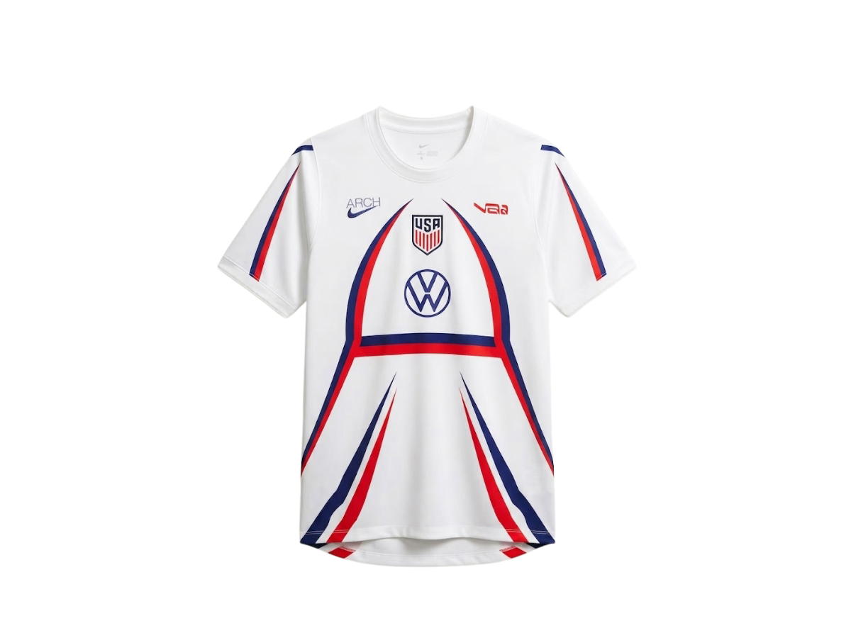 Nike Nike USA x V.A.A. Academy Pro Short-Sleeve Soccer Top White Deep Royal Blue