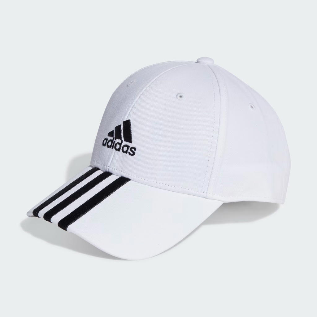 adidas adidas 3-Stripes Cotton Twill Baseball Cap White Black