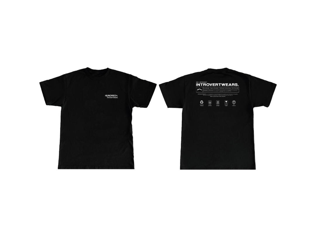 Introvertwears introvertwears | CARE GUIDE tee (Black)