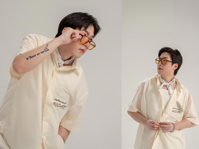 Introvertwears introvertwears | Hidden Feelings Shirt (Beige) - view 4