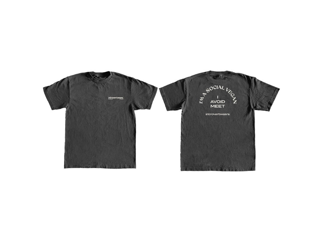 Introvertwears introvertwears | I AM VEGAN tee (Dark Grey)