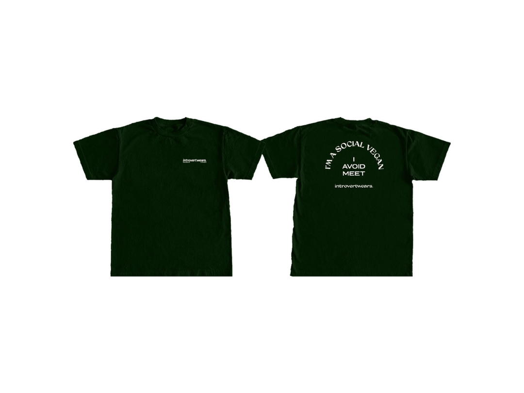 Introvertwears introvertwears | I AM VEGAN tee (Pine Green)