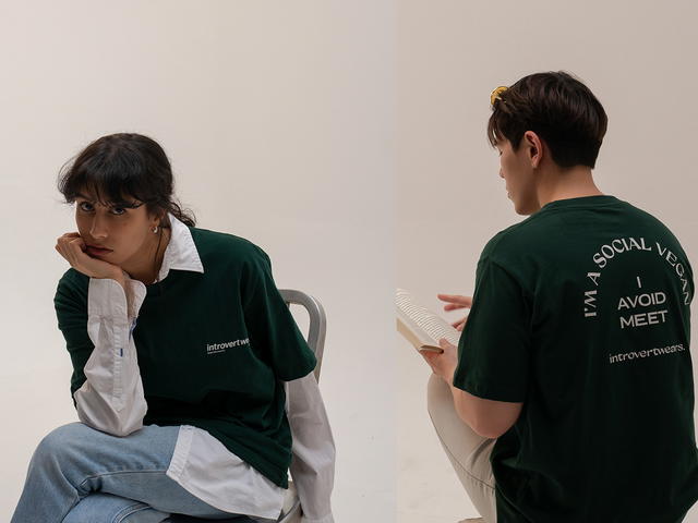 Introvertwears introvertwears | I AM VEGAN tee (Pine Green) - view 3