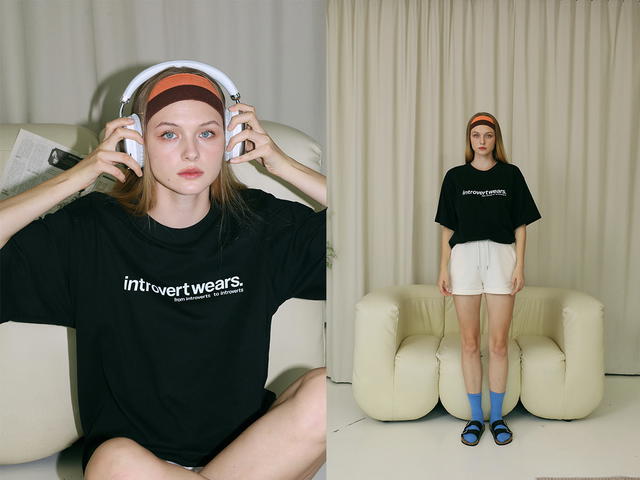 Introvertwears introvertwears | LOGO tee (Black) - view 2