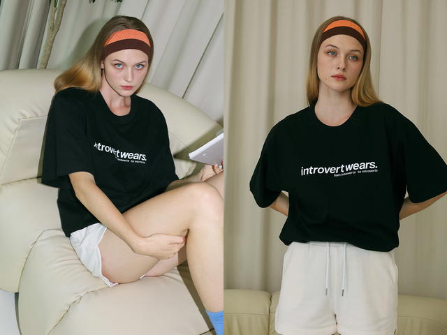 Introvertwears introvertwears | LOGO tee (Black) - view 3