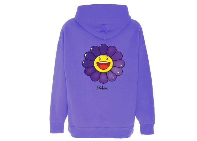 J Balvin J Balvin Morado x Takashi Murakami Flower Hoodie Purple - view 2