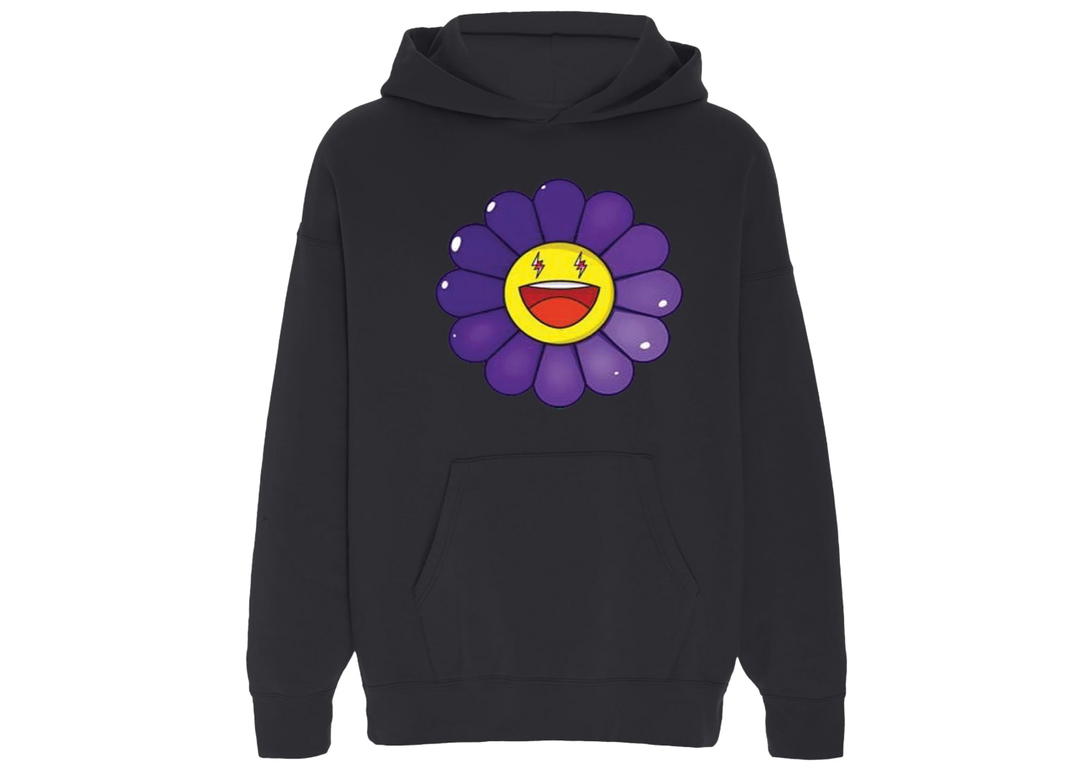J Balvin J Balvin Morado x Takashi Murakami Large Flower Hoodie Black