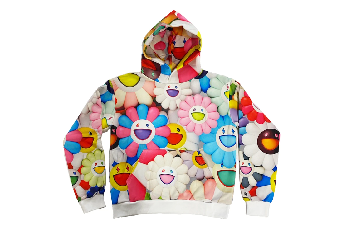 J Balvin J Balvin x Takashi Murakami All Over Flowers Hoodie Multi