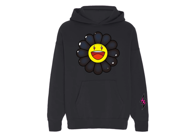 J Balvin J Balvin x Takashi Murakami Flower Hoodie Black - view 2