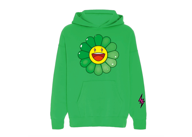J Balvin J Balvin x Takashi Murakami Flower Hoodie Green - view 1