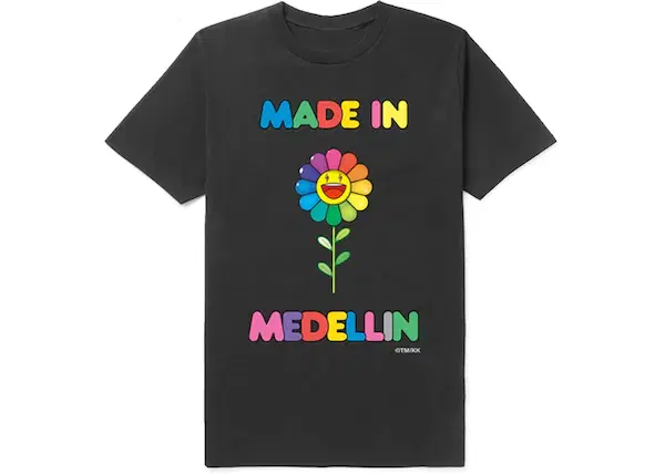 Buy J Balvin x Takashi Murakami Made In Medellin Tee Black at Sasom – Authentic and Ready to Ship