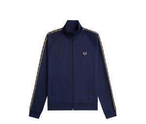 Buy Fred Perry Contrast Tape Track Jacket Blue at Sasom – Authentic and Ready to Ship