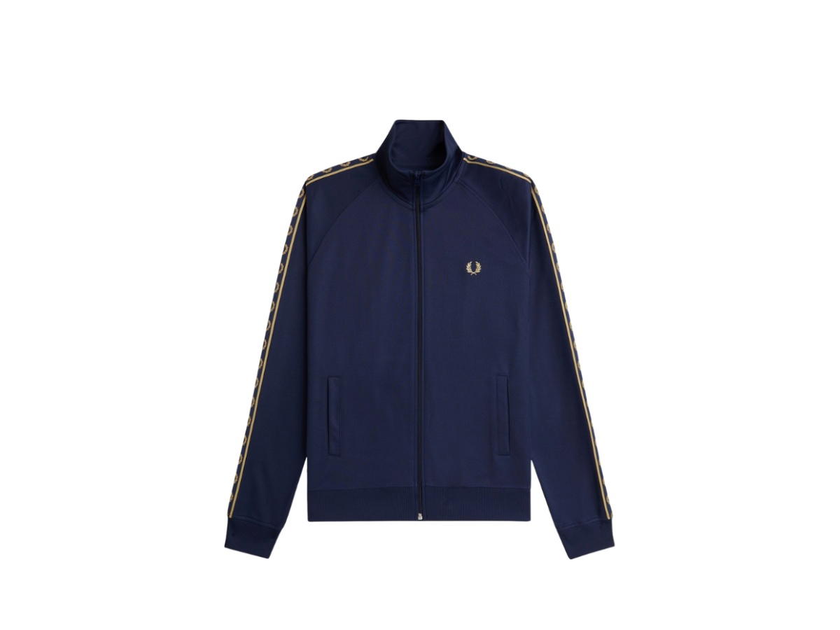 Fred Perry Fred Perry Contrast Tape Track Jacket Blue