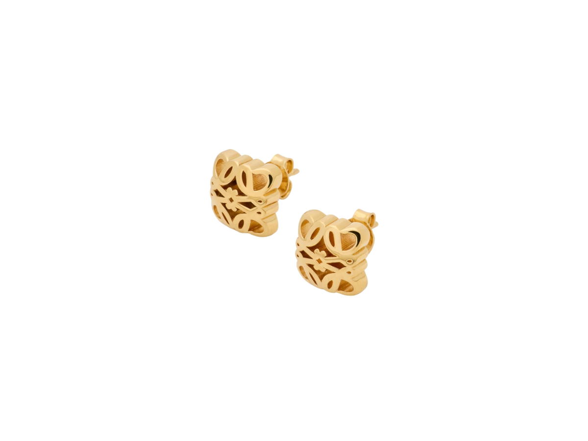 Loewe Loewe Anagram Bombé Stud Earrings Gold