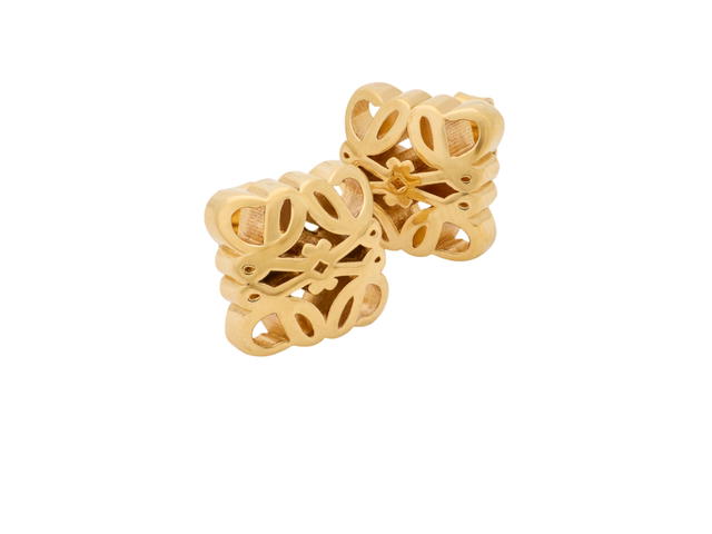 Loewe Loewe Anagram Bombé Stud Earrings Gold - view 2