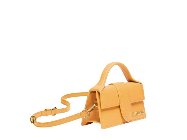 Jacquemus Jacqemus Le Raphia Small Flap Bag In Smooth Leather With Gold Metal Logo And Hardware Dark Yellow - view 3
