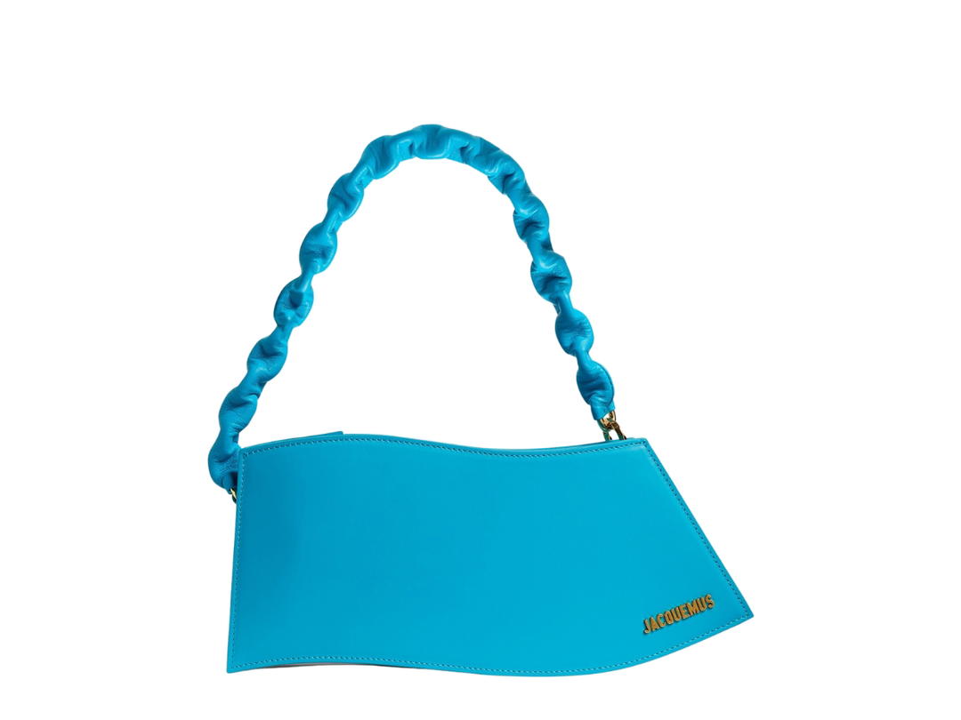 Jacquemus Jacquemus La Vague Bag In Leather With Gold Hardware Turquoise