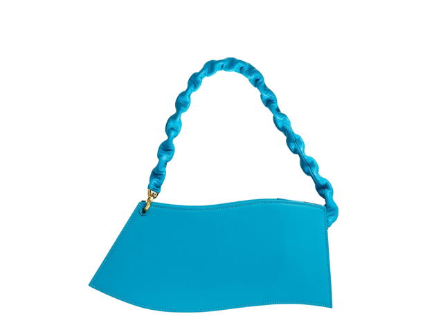 Jacquemus Jacquemus La Vague Bag In Leather With Gold Hardware Turquoise - view 2
