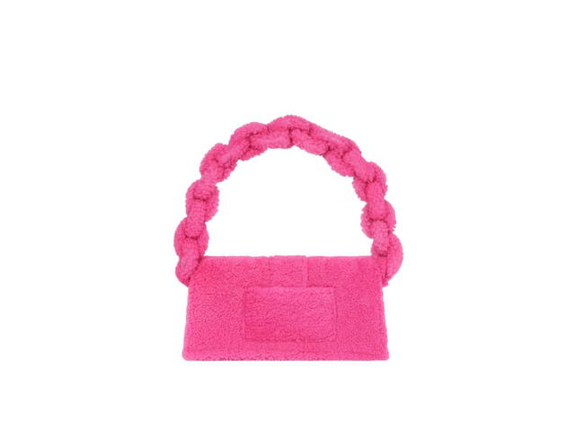 Jacquemus Jacquemus Le Bambidou Shearling Flap Bag Pink - view 3