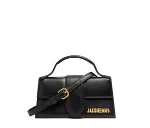 Buy Jacquemus Le Bambino In Leather With Gold Metal Logo And Hardware Black at Sasom – Authentic and Ready to Ship