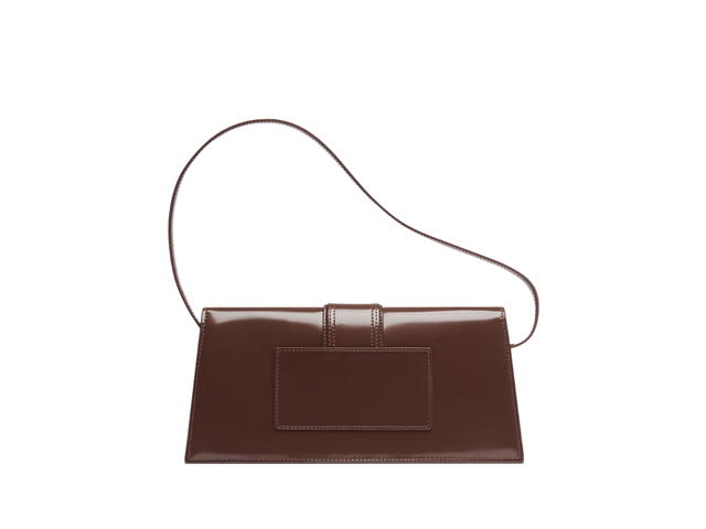 Jacquemus Jacquemus Le Bambino Long In Calf Leather-Lining-Cotton With Gold Metal Logo-Hardware Midnight Brown - view 2