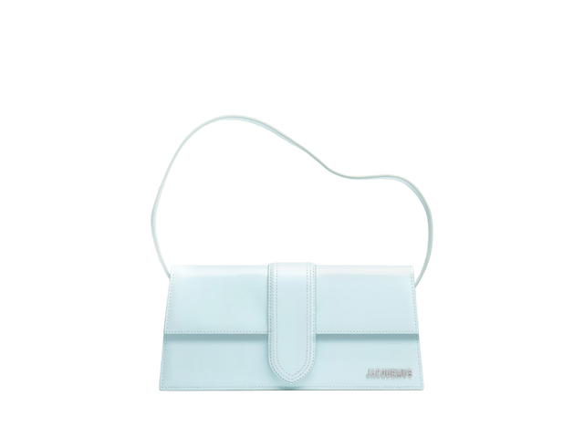 Jacquemus Jacquemus Le Bambino Long In Calf Leather-Lining-Cotton With Silver Metal Logo-Hardware Light Blue - view 1