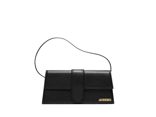 Jacquemus Jacquemus Le Bambino Long In Smooth Leather With Gold Metal Hardware Black - view 1