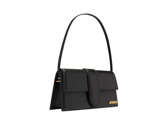 Jacquemus Jacquemus Le Bambino Long In Smooth Leather With Gold Metal Hardware Black - view 3