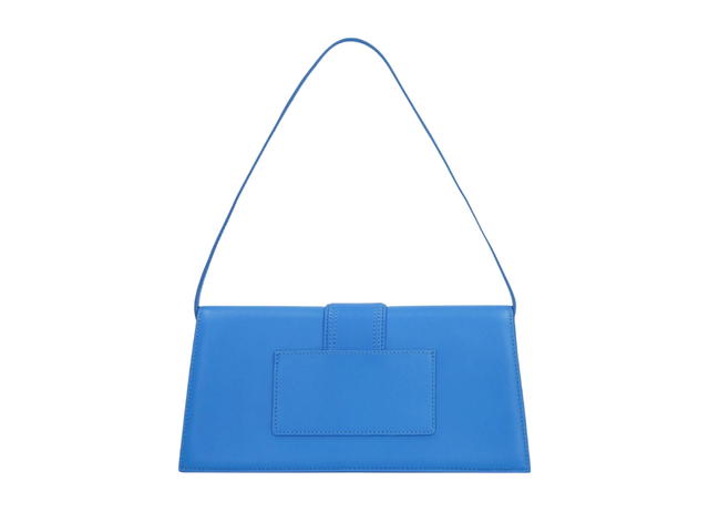 Jacquemus Jacquemus Le Bambino Long In Smooth Leather With Gold Metal Hardware Blue - view 2