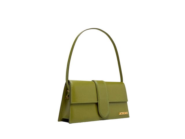 Jacquemus Jacquemus Le Bambino Long In Smooth Leather With Gold Metal Hardware Khaki - view 3