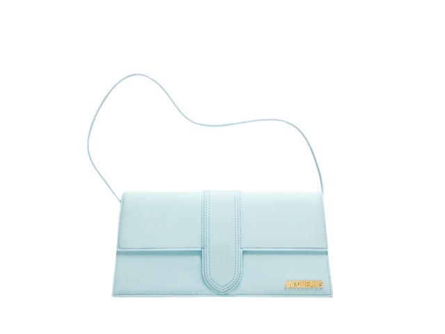 Jacquemus Jacquemus Le Bambino Long In Smooth Leather With Gold Metal Hardware Pale Blue - view 1