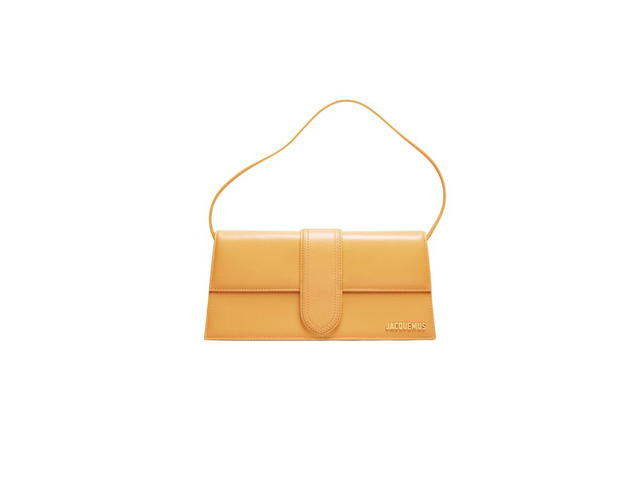 Jacquemus Jacquemus Le Bambino Long In Smooth Leather With Gold Metal Logo And Hardware Dark Yellow - view 1
