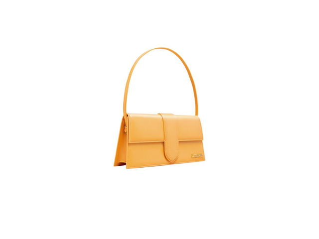 Jacquemus Jacquemus Le Bambino Long In Smooth Leather With Gold Metal Logo And Hardware Dark Yellow - view 2
