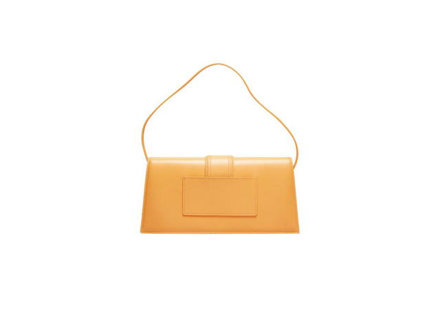 Jacquemus Jacquemus Le Bambino Long In Smooth Leather With Gold Metal Logo And Hardware Dark Yellow - view 3
