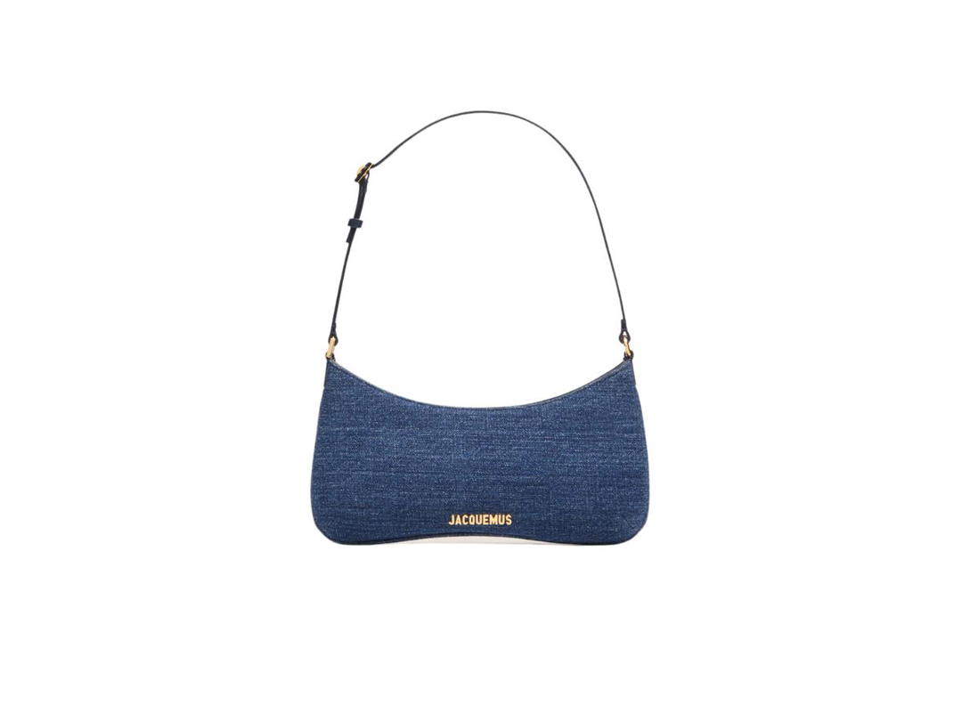 Jacquemus Jacquemus Le Bisou Denim With Gold Metal Hardware And Logo Blue