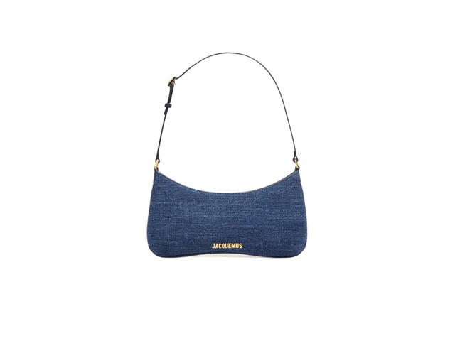 Jacquemus Jacquemus Le Bisou Denim With Gold Metal Hardware And Logo Blue - view 1