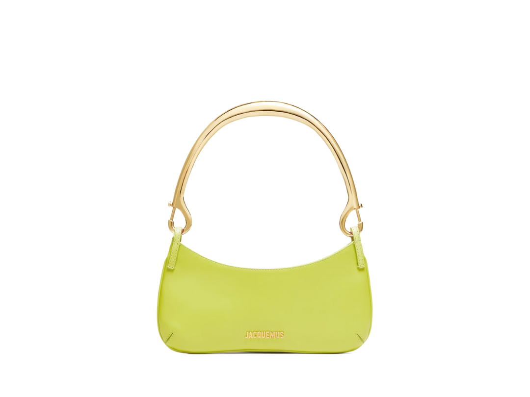 Jacquemus Jacquemus Le Bisou Mousqueton In Cowskin-Lining-Cotton With Gold Metal Carabiner Strap-Logo-Hardware Green