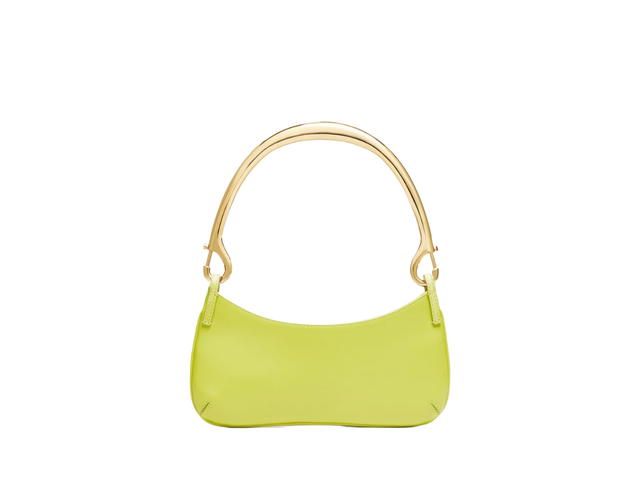 Jacquemus Jacquemus Le Bisou Mousqueton In Cowskin-Lining-Cotton With Gold Metal Carabiner Strap-Logo-Hardware Green - view 2