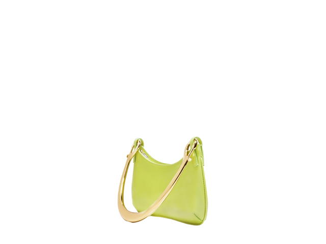 Jacquemus Jacquemus Le Bisou Mousqueton In Cowskin-Lining-Cotton With Gold Metal Carabiner Strap-Logo-Hardware Green - view 3