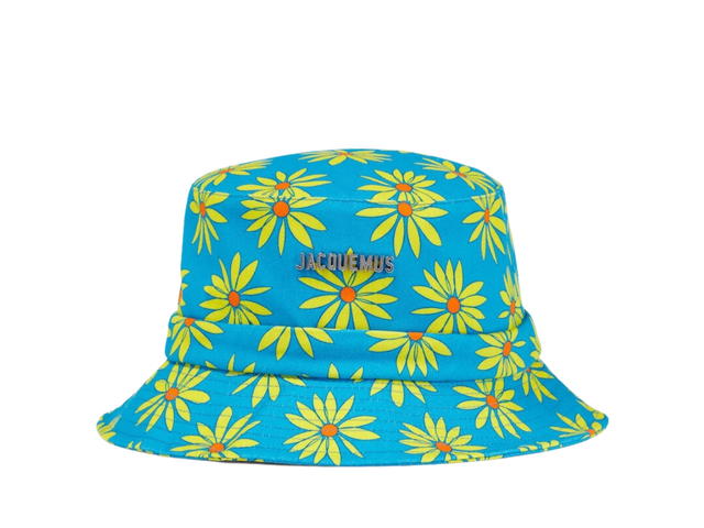 Jacquemus Jacquemus Le Bob Gadjo Floral Bucket Hat Print Green/Blue Flowers - view 1